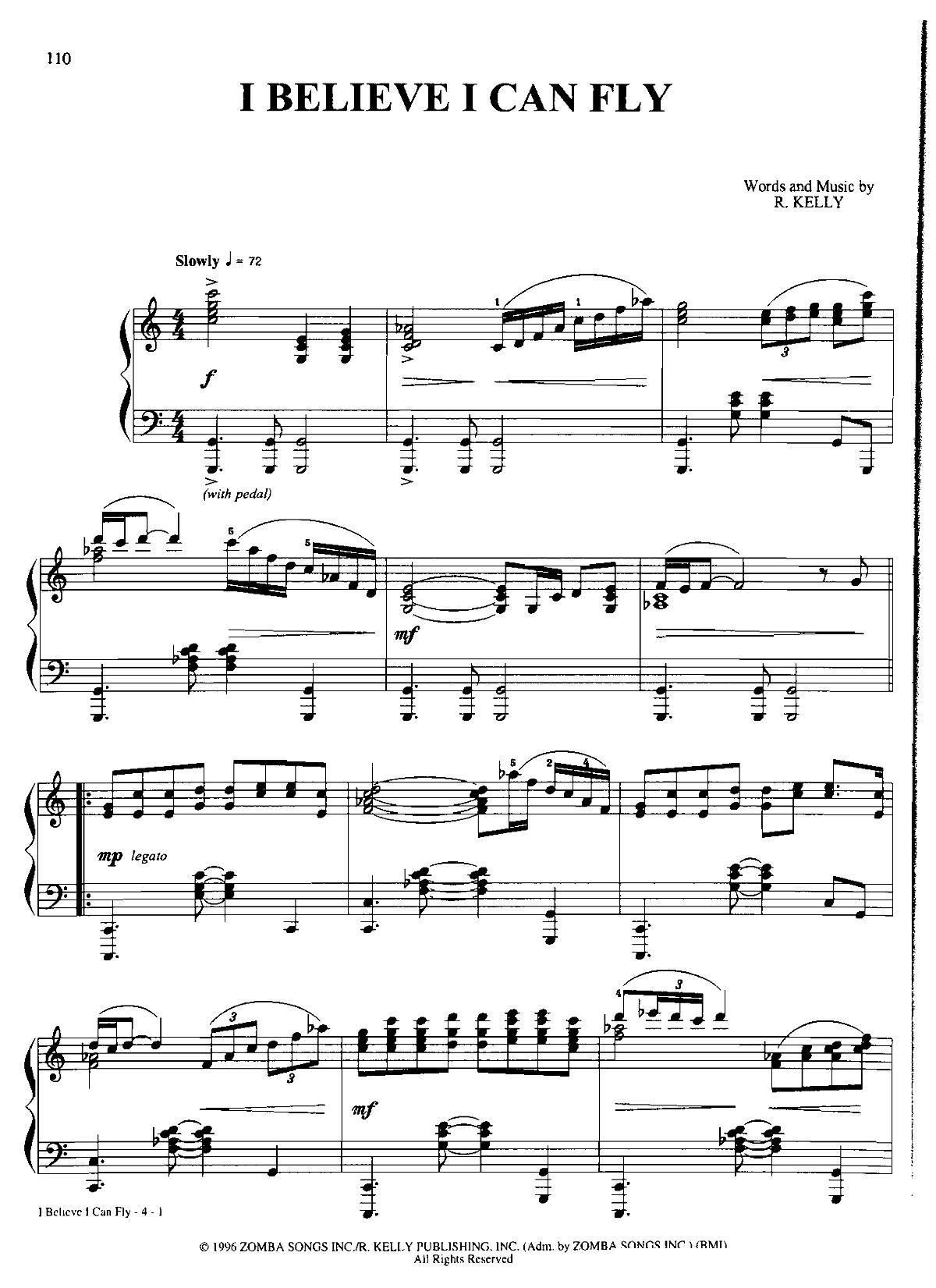 I BELIEVE I CAN FLY Dan Coates 流行情调 集(钢琴谱)1