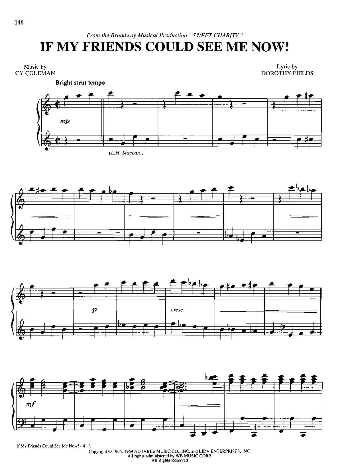 IF MY FRIENDS COULD SEE ME NOW Dan Coates 流行情调 集(钢琴谱)1