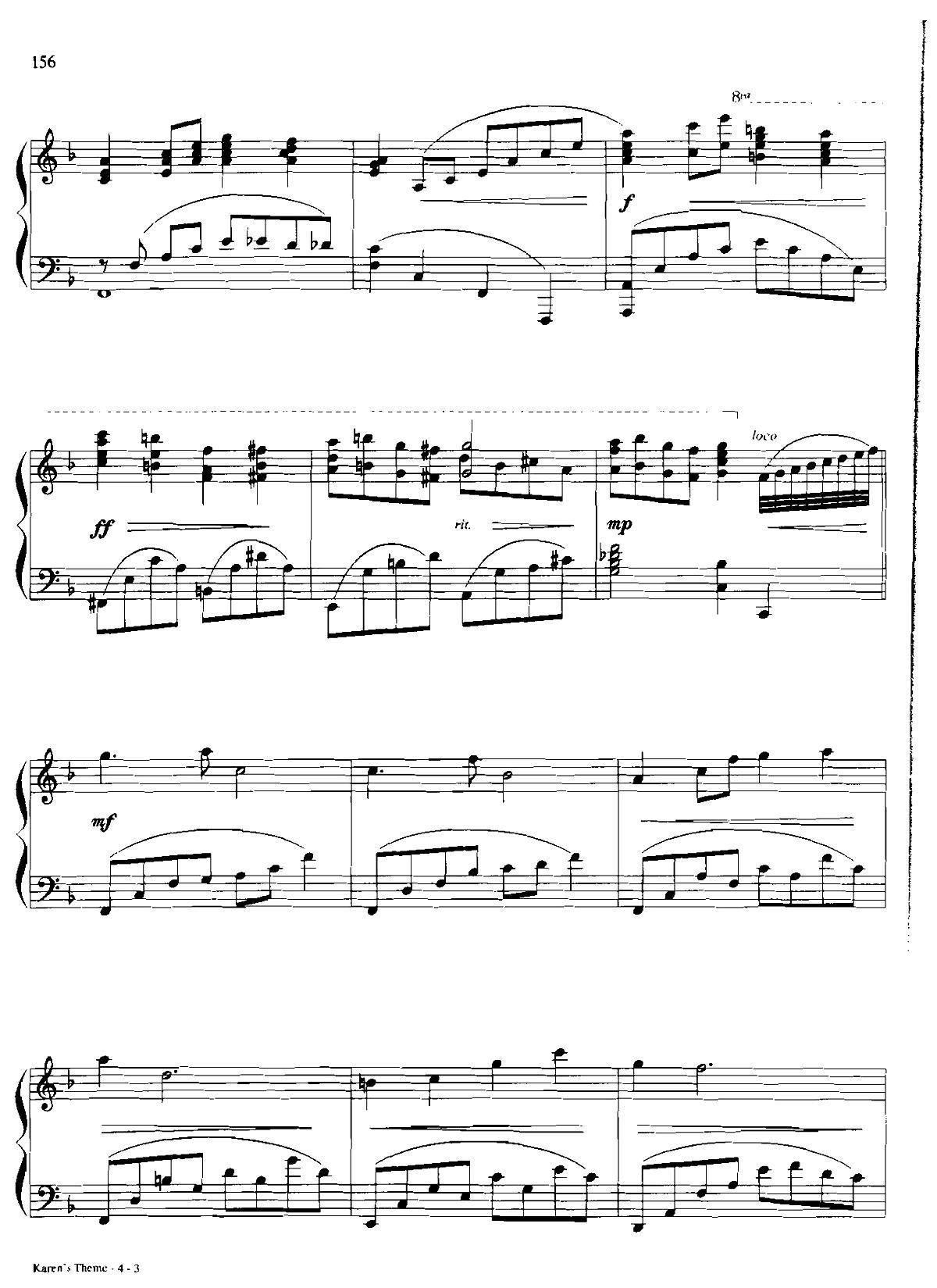 KAREN S THEME Dan Coates 流行情调 集(钢琴谱)3