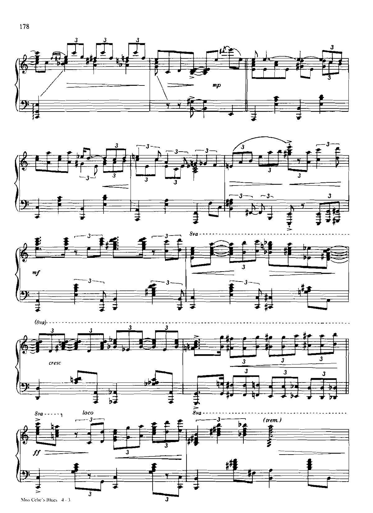 MISS CELIE S BLUES Dan Coates 流行情调 集(钢琴谱)3