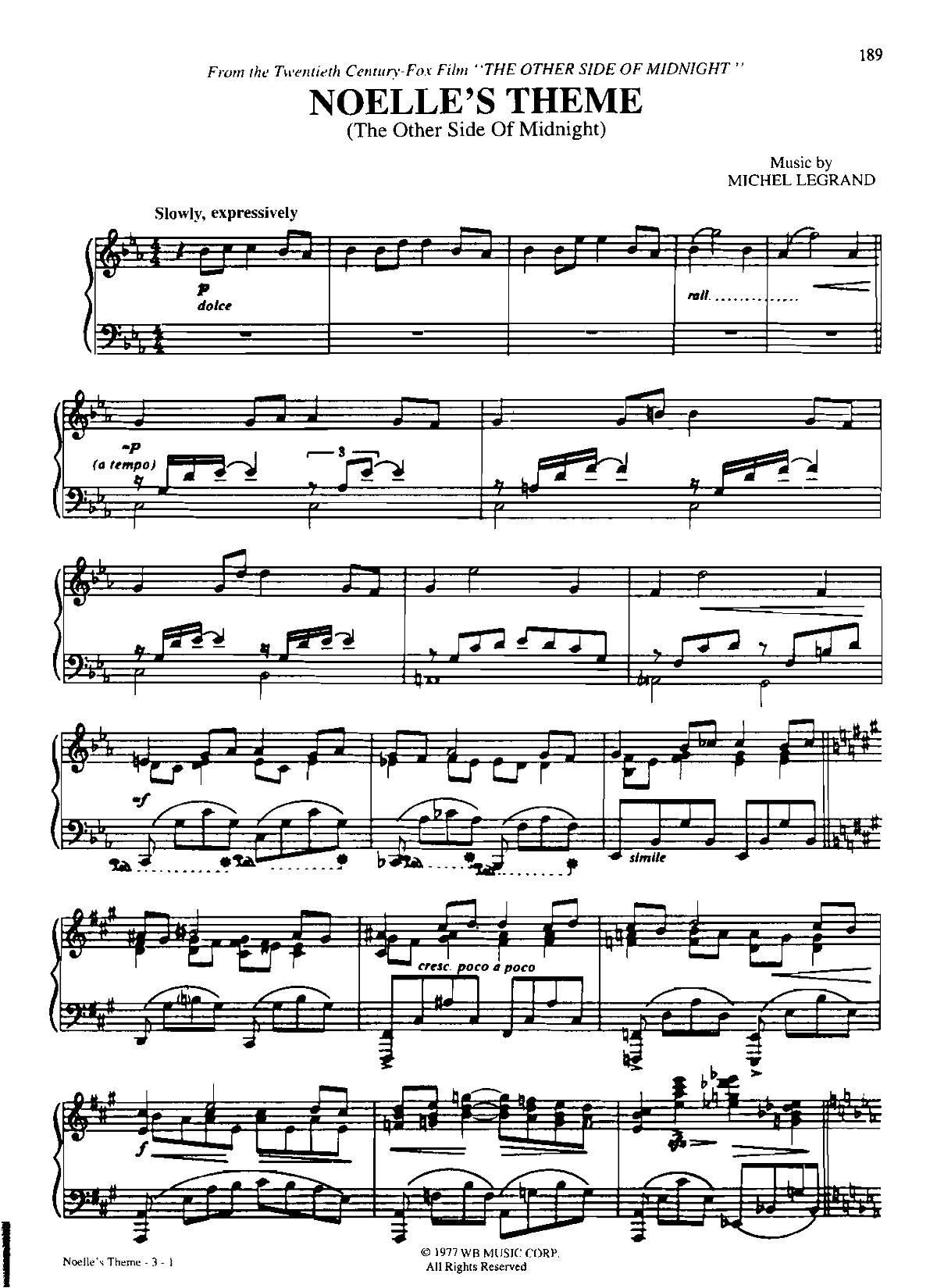 NOELLE S THEME Dan Coates 流行情调 集(钢琴谱)1