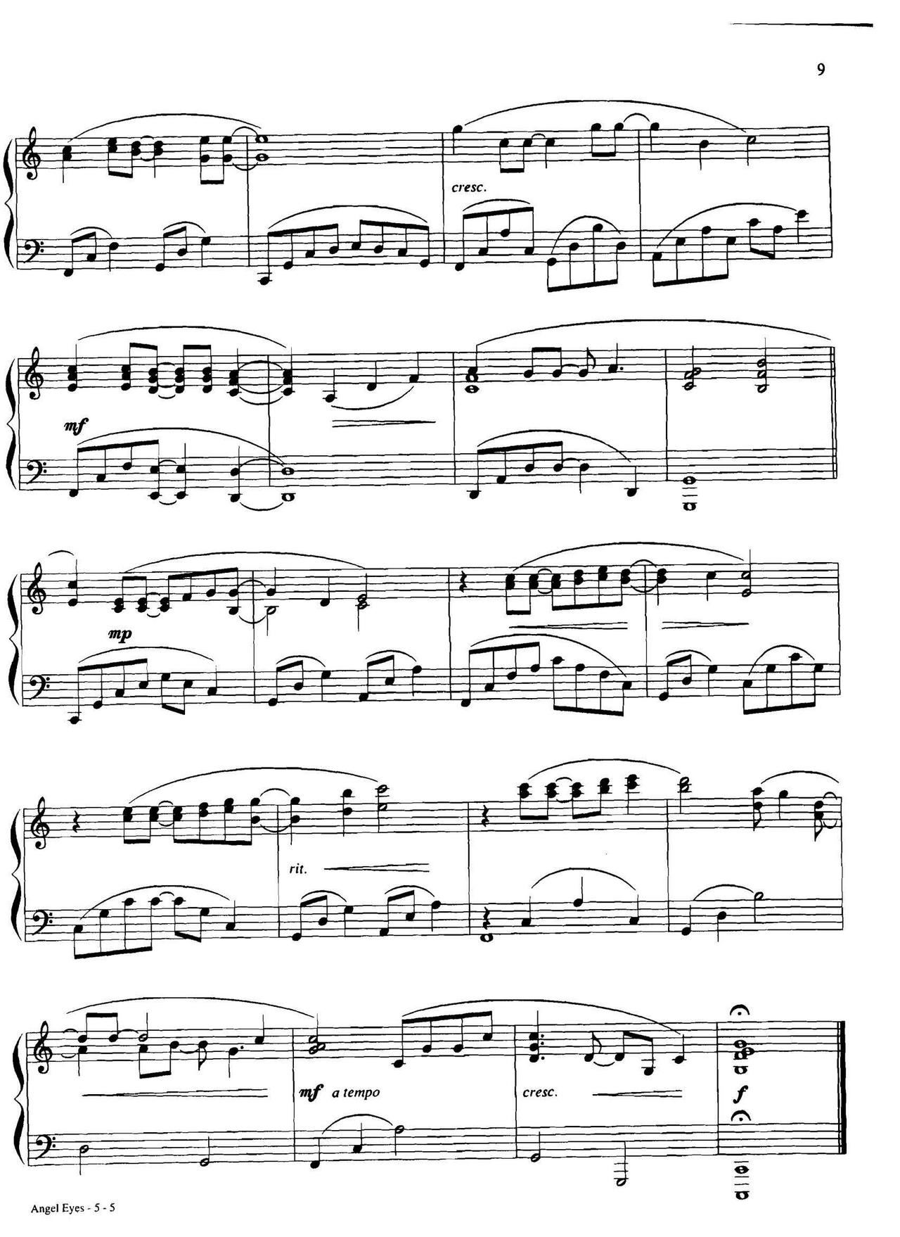 angel eyes Dan Coates 流行情调 集(钢琴谱)5