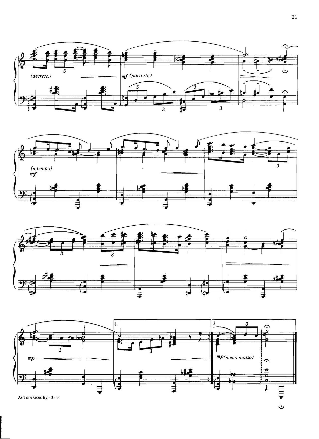 as time goes by Dan Coates 流行情调 集(钢琴谱)3