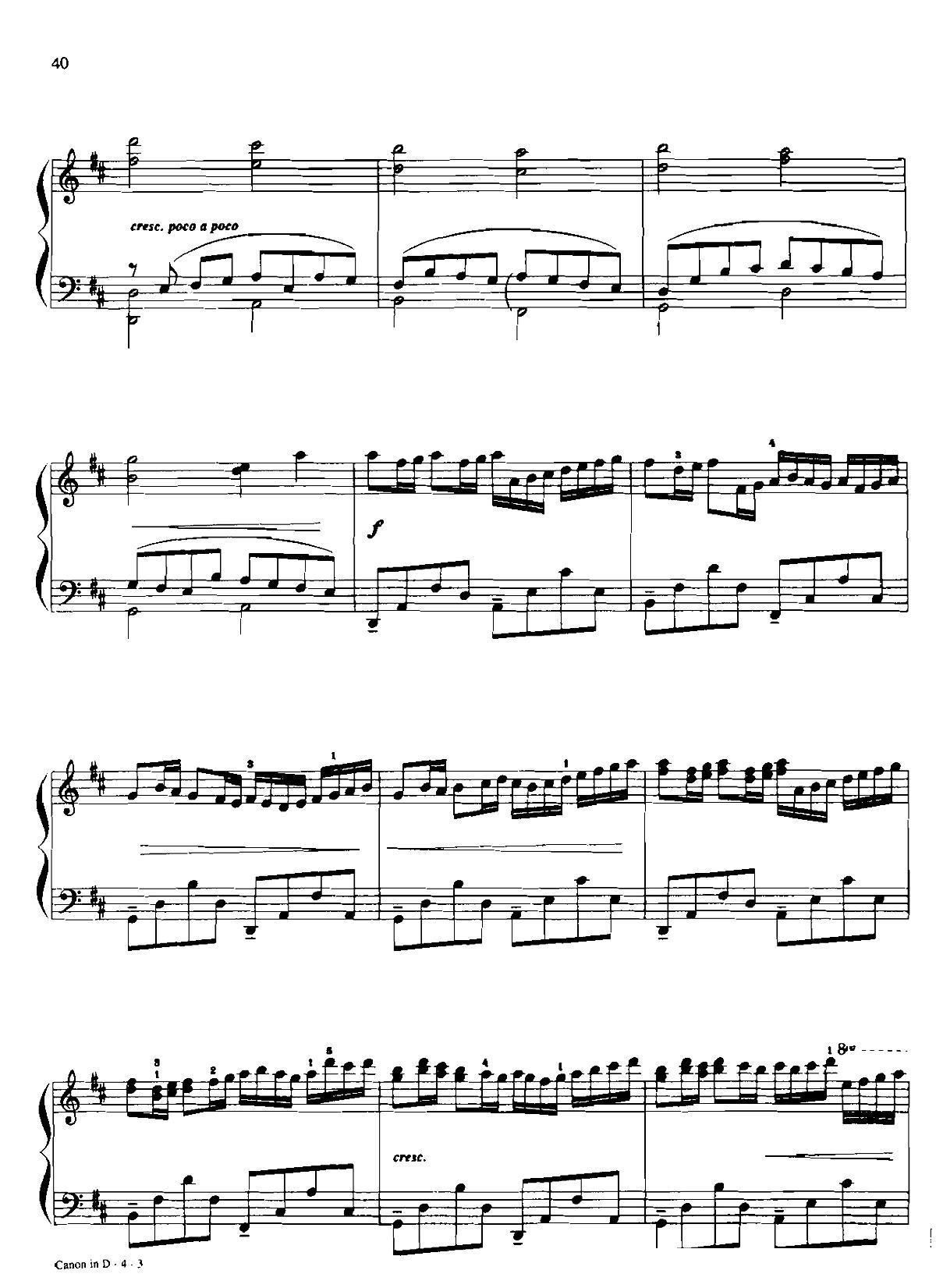 canon in d Dan Coates 流行情调 集(钢琴谱)3