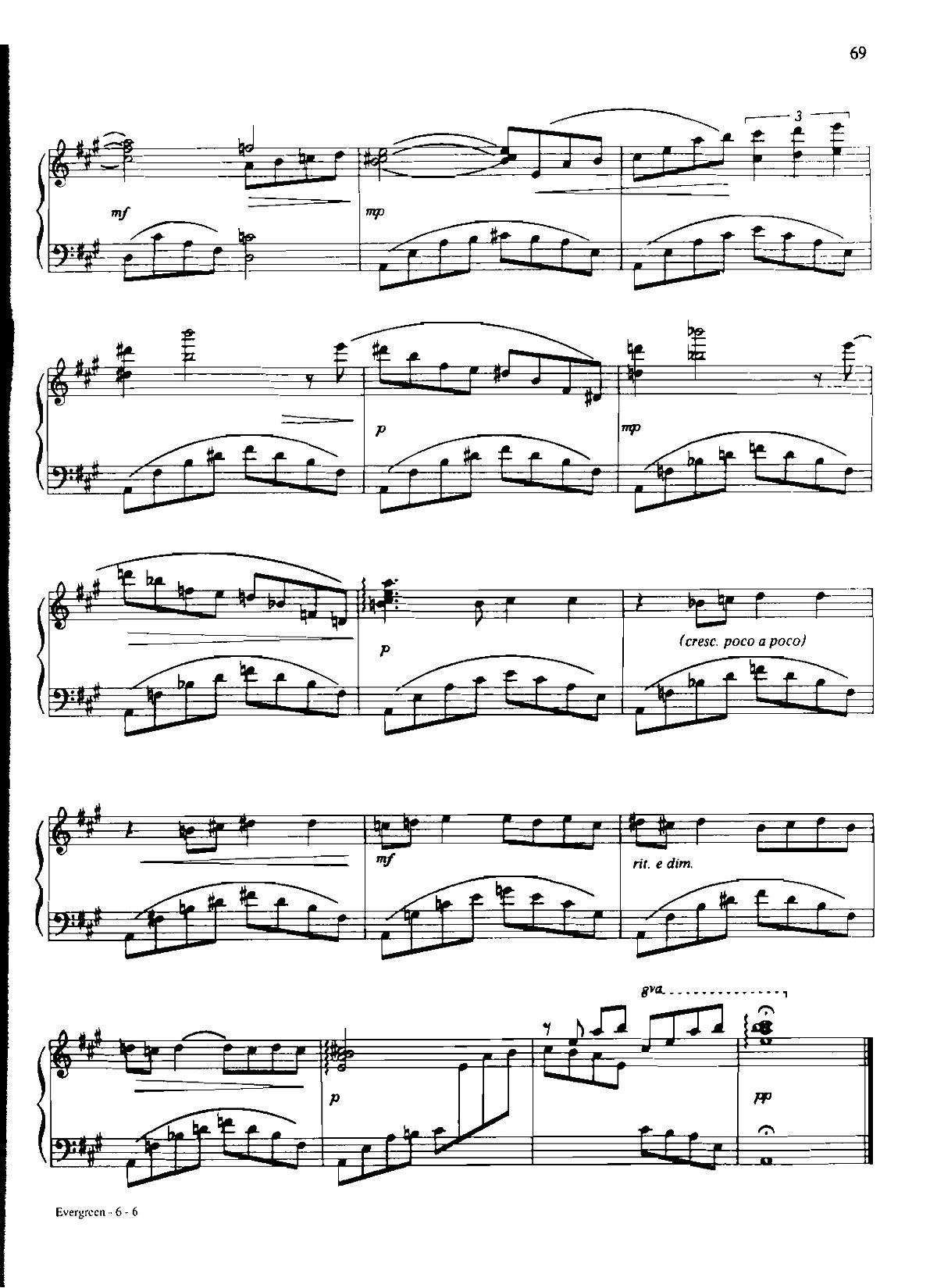 evergreen Dan Coates 流行情调 集(钢琴谱)6