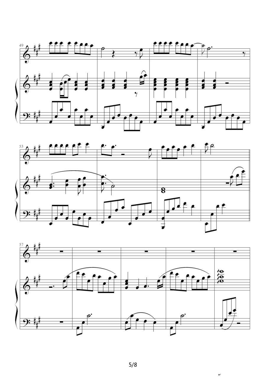 我依然爱你 钢琴伴奏谱(钢琴谱)5