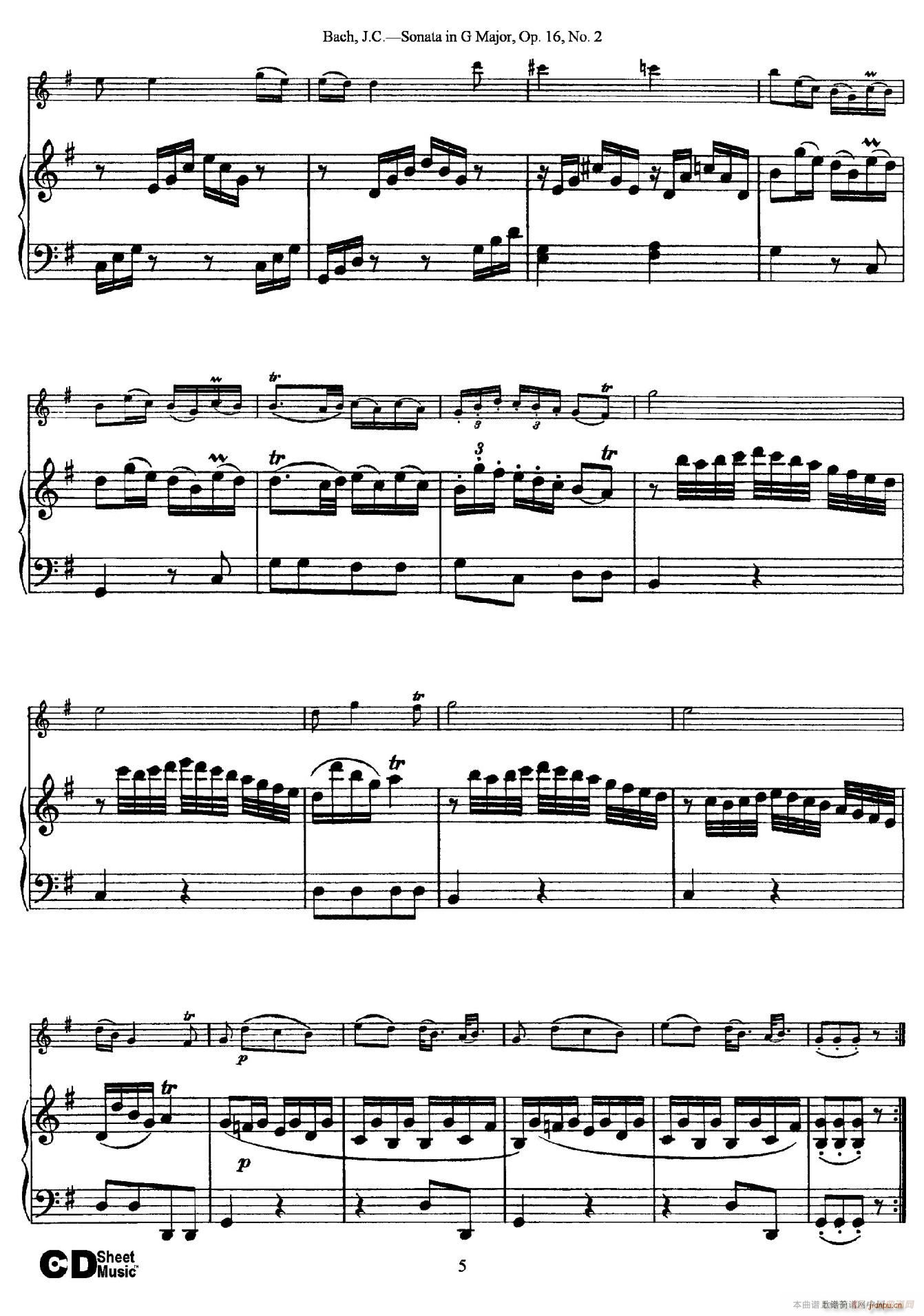 Sonata in D Major Op 16 No 2 钢琴伴奏(钢琴谱)5