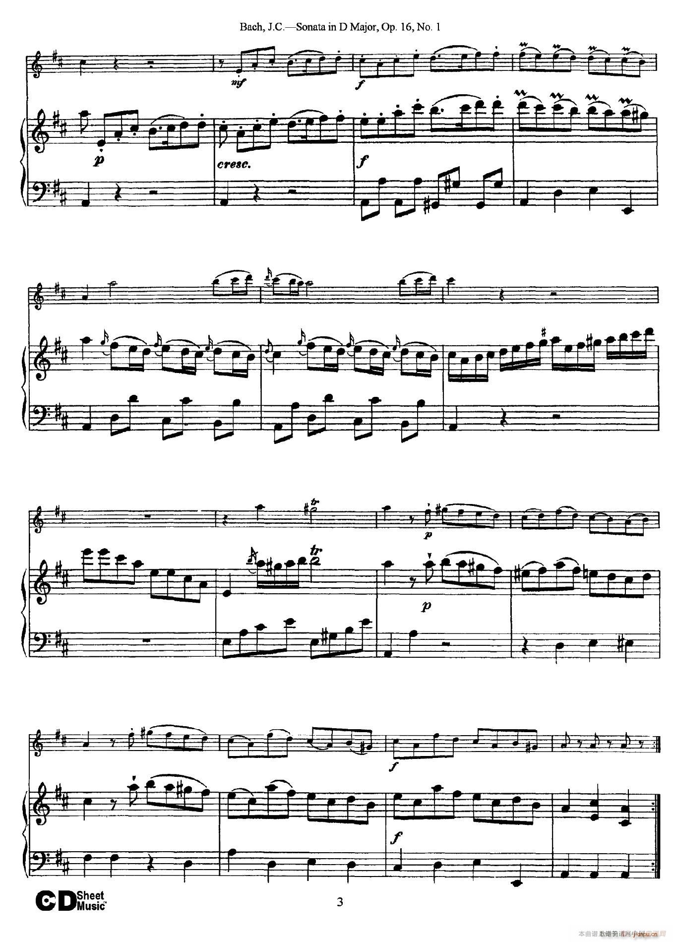 Sonata in D Major Op 16 No 1 钢琴伴奏(钢琴谱)3