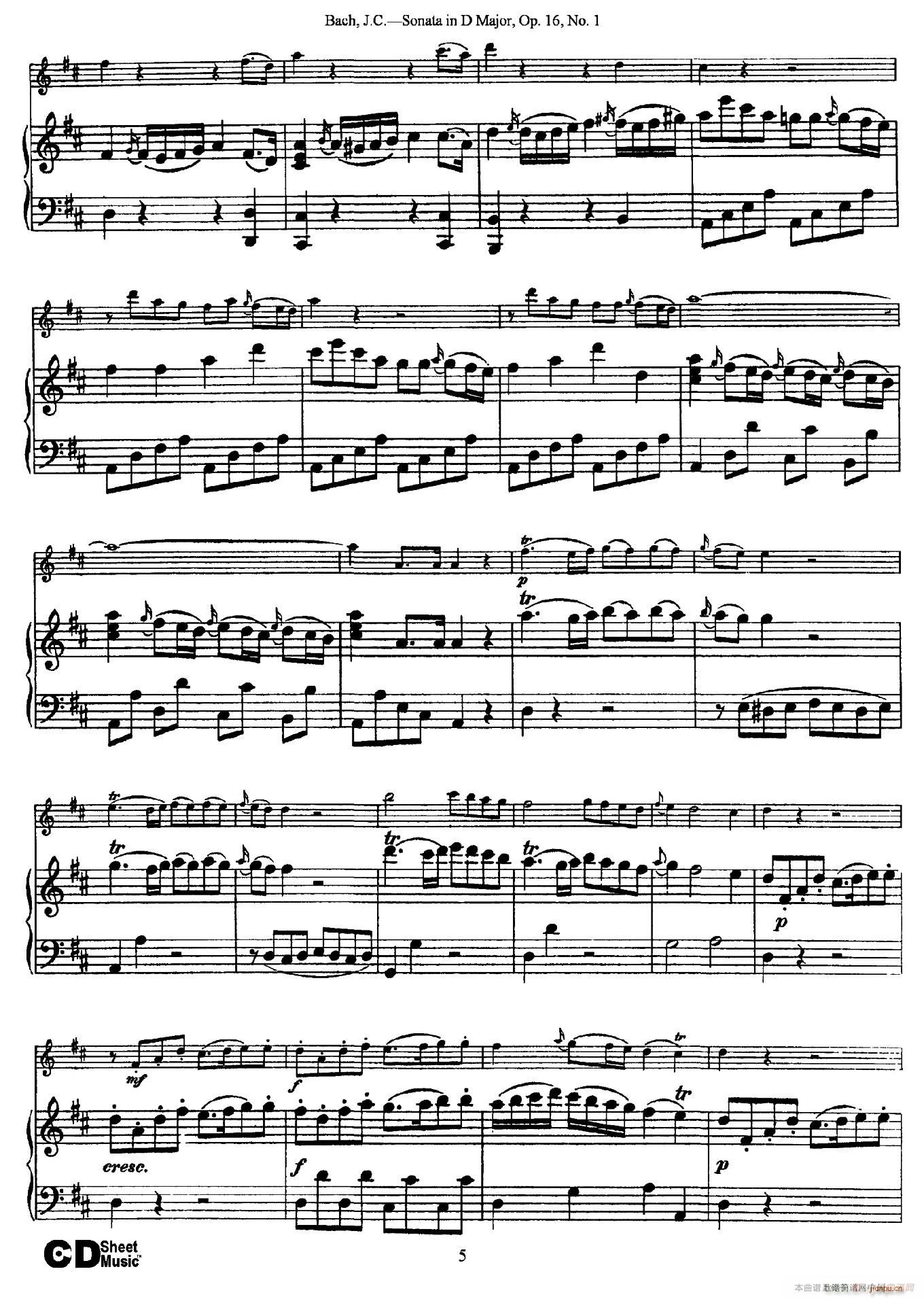 Sonata in D Major Op 16 No 1 钢琴伴奏(钢琴谱)5