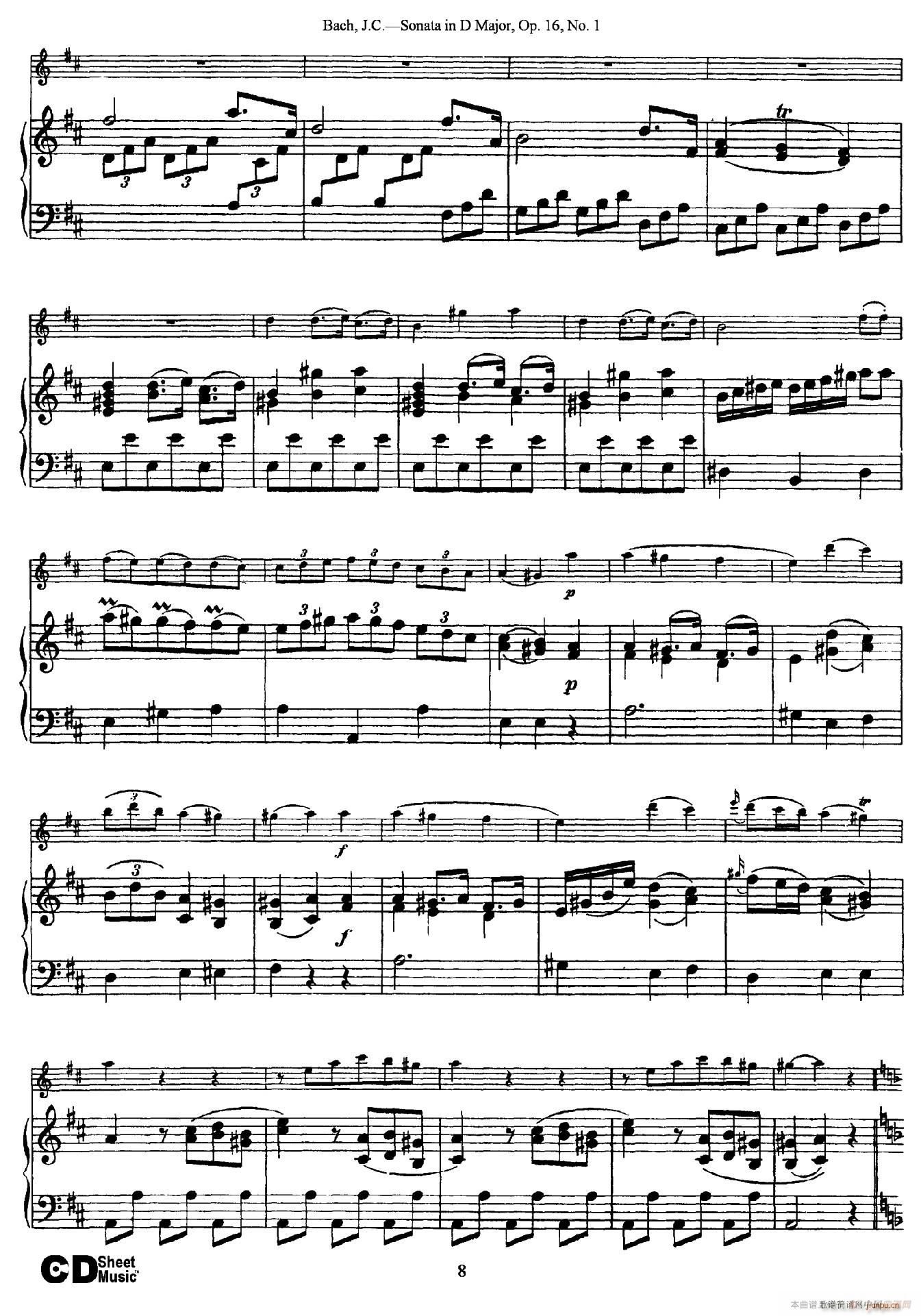 Sonata in D Major Op 16 No 1 钢琴伴奏(钢琴谱)8