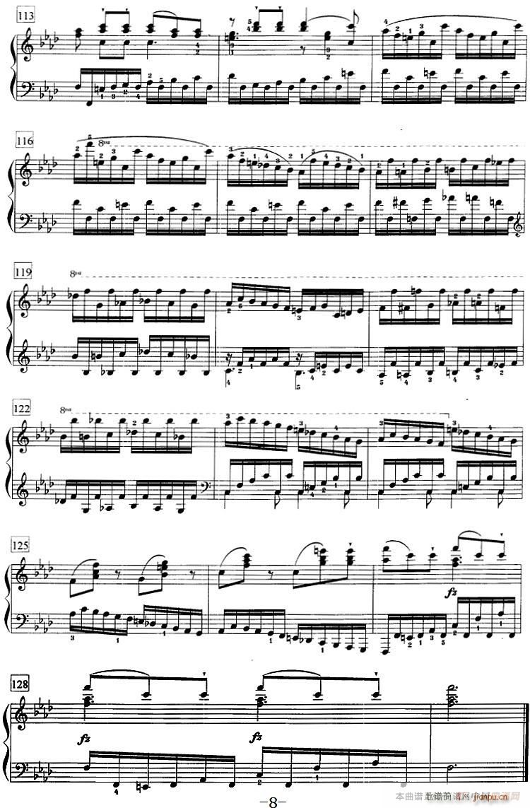 钢琴教程第七级 练习曲 名手之道 No 21(钢琴谱)8