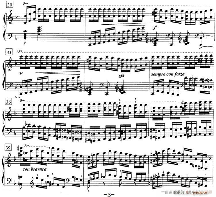 钢琴教程第七级 练习曲 Op 72 No 9(钢琴谱)3