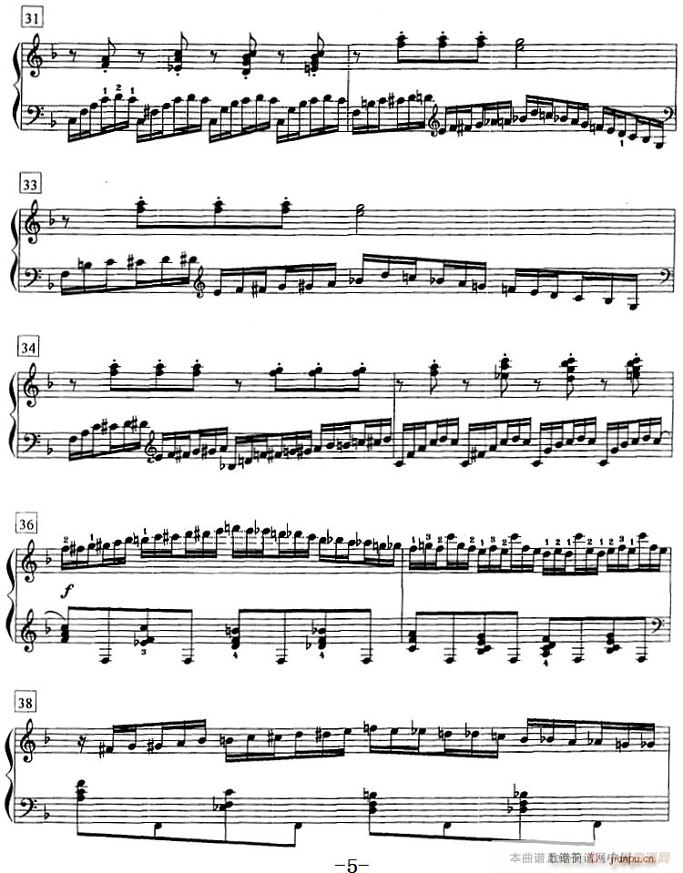 钢琴教程第七级 练习曲 Op 72 No 6(钢琴谱)5