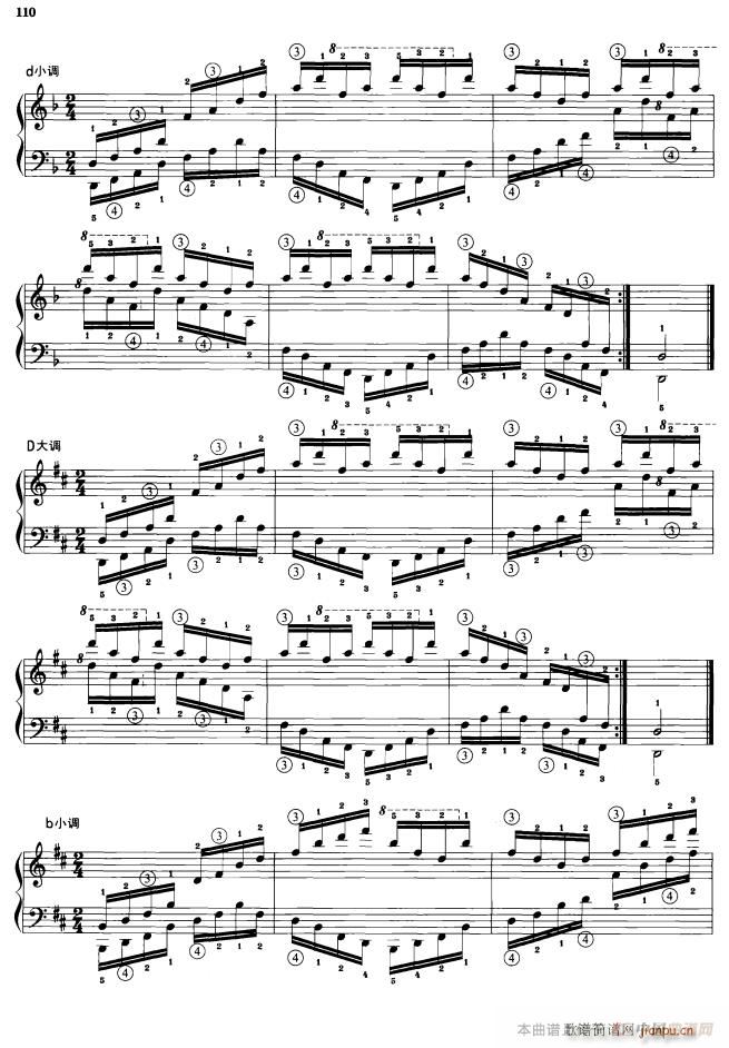 钢琴琶音练习 反向琶音(钢琴谱)3