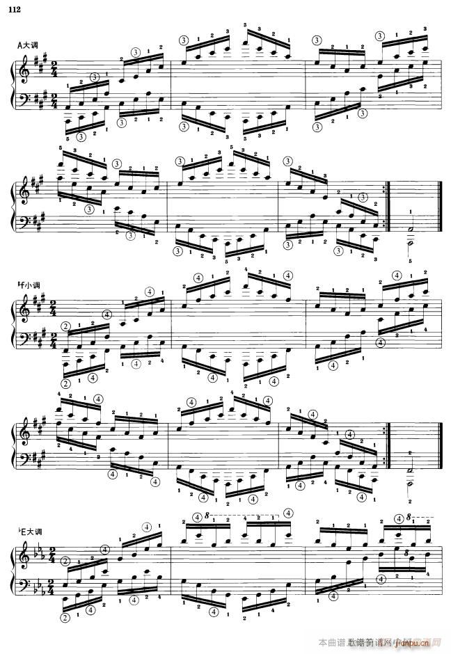 钢琴琶音练习 反向琶音(钢琴谱)5