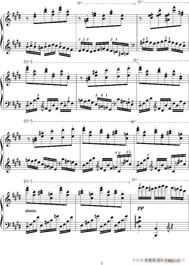 练习曲op 73 no 1(钢琴谱)5