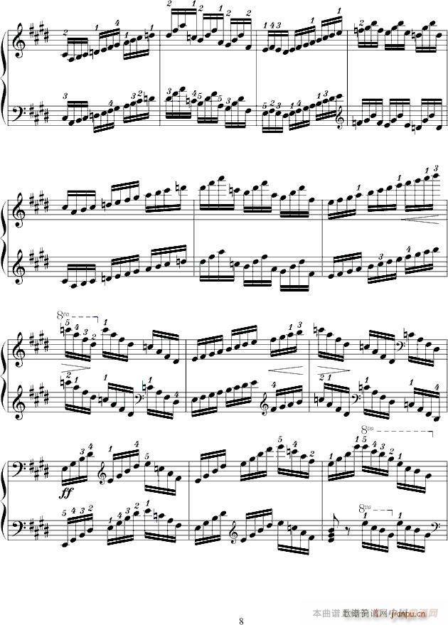 练习曲op 73 no 1(钢琴谱)8