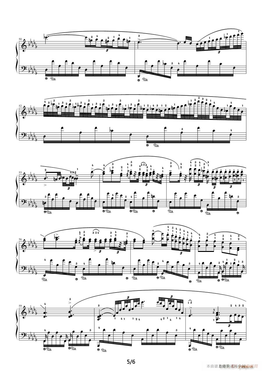 降D大调夜曲op27 2(钢琴谱)5