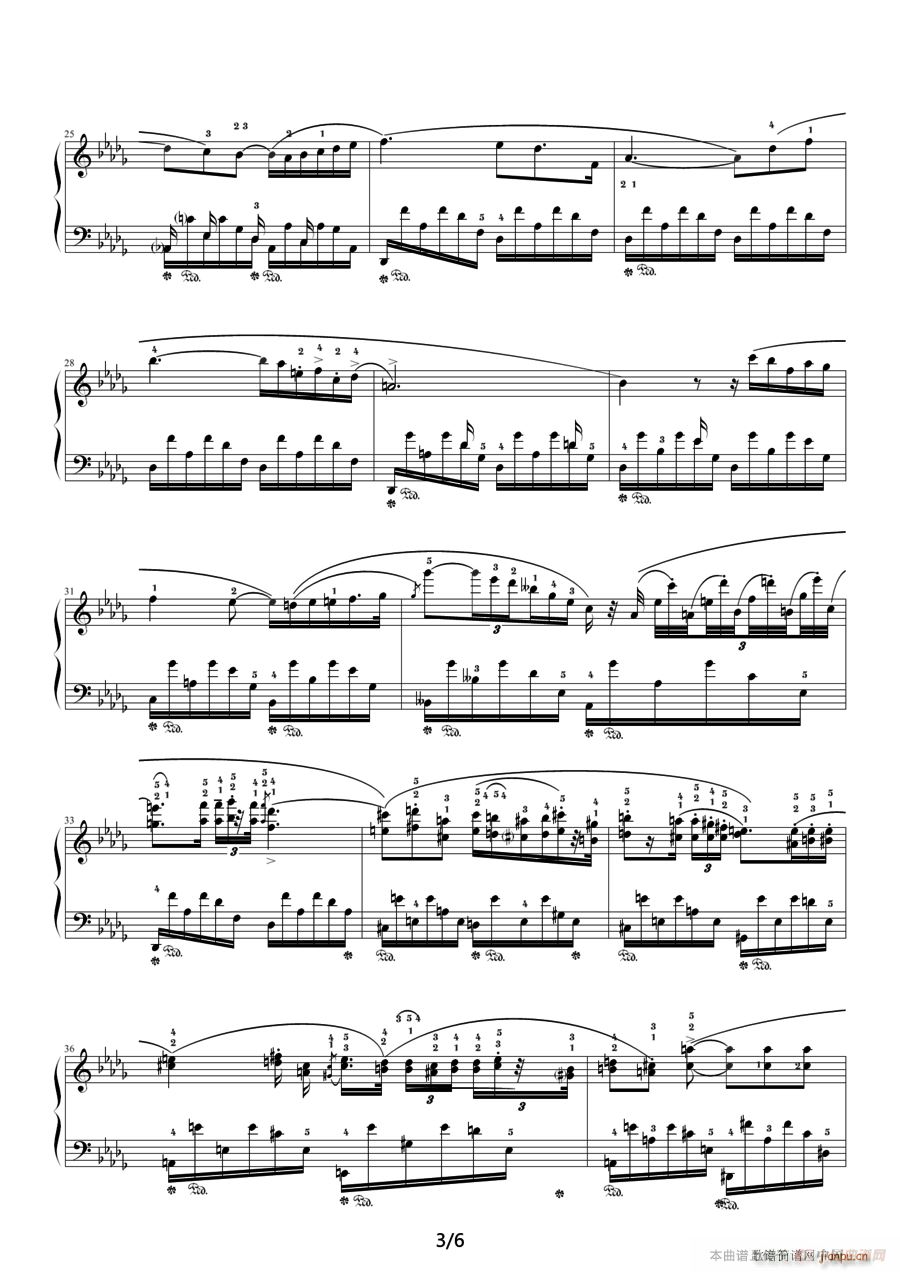 降D大调夜曲op27 2(钢琴谱)3