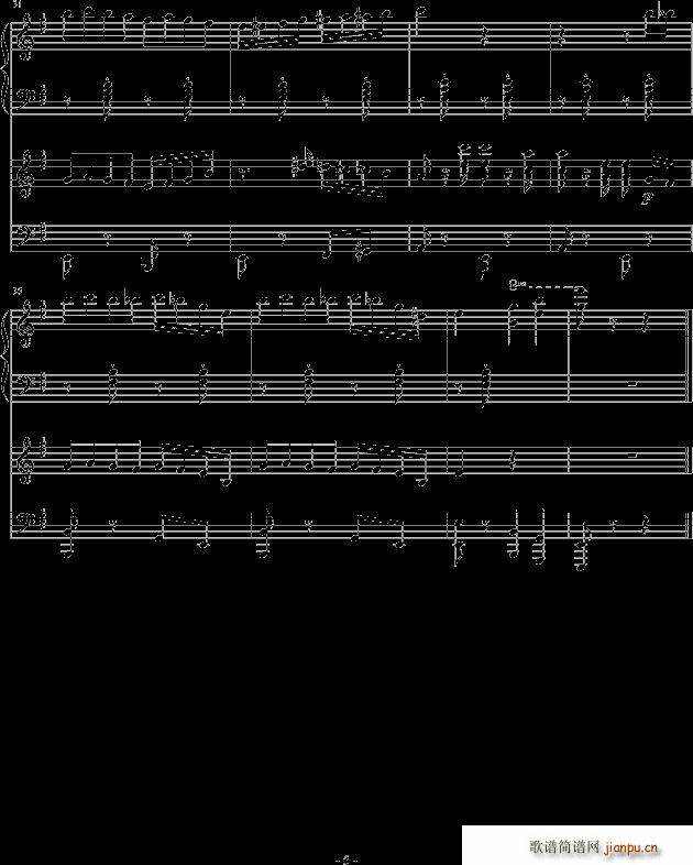 不能说的秘密 四手联弹(钢琴谱)5