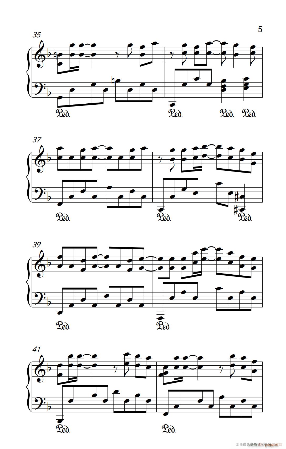 小幸运 弹吧音教 制谱版(钢琴谱)5