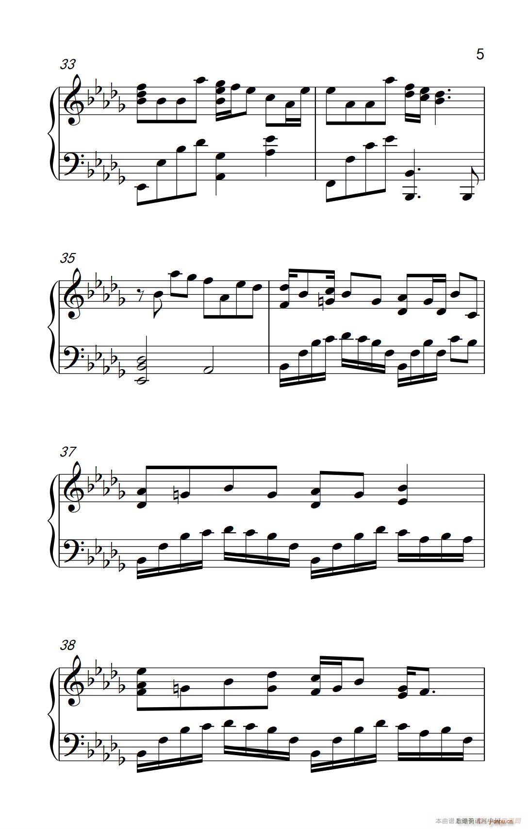 灵魂伴侣(钢琴谱)5