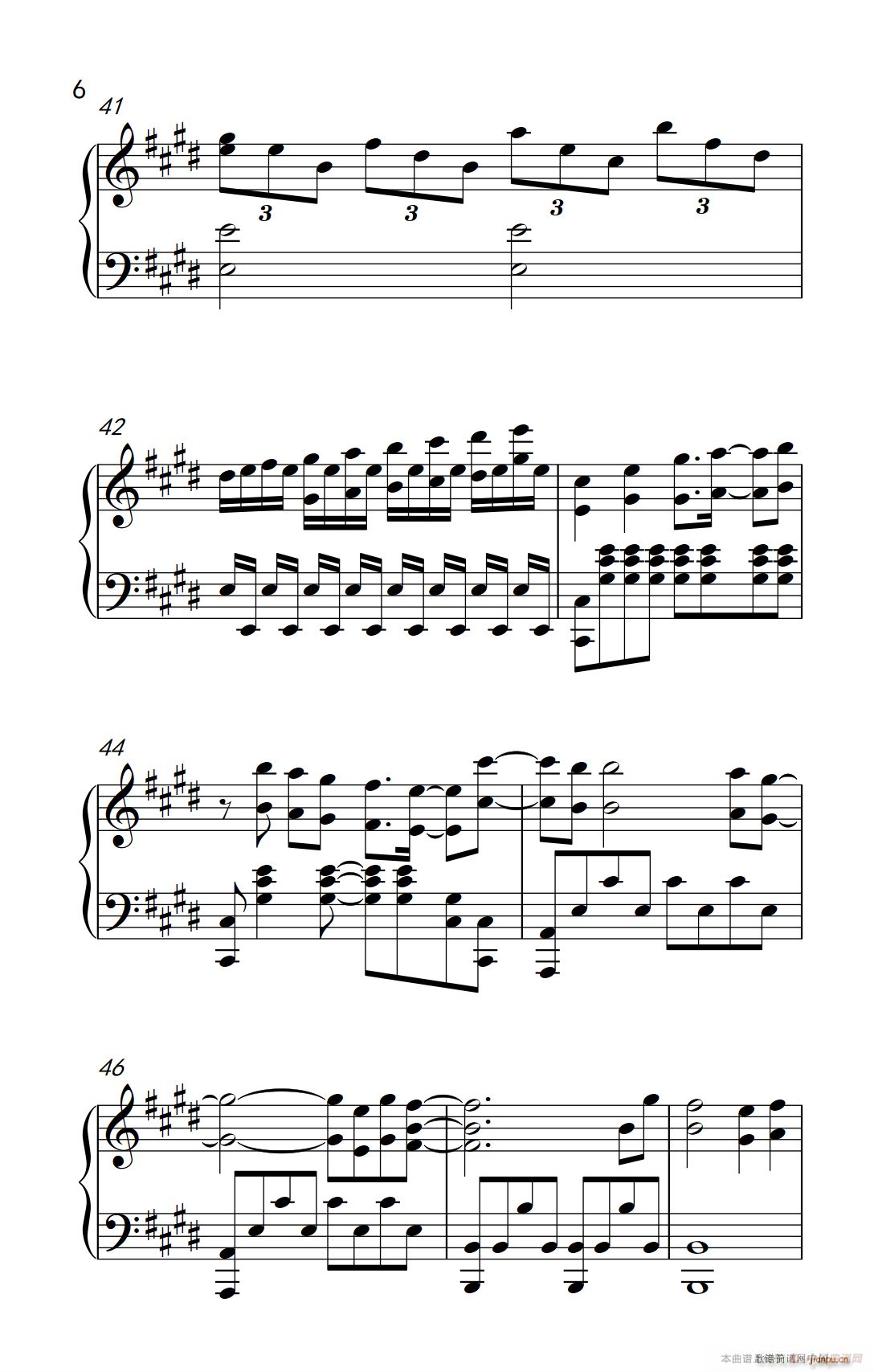 寂寞寂寞就好 弹吧音教 制谱版(钢琴谱)6