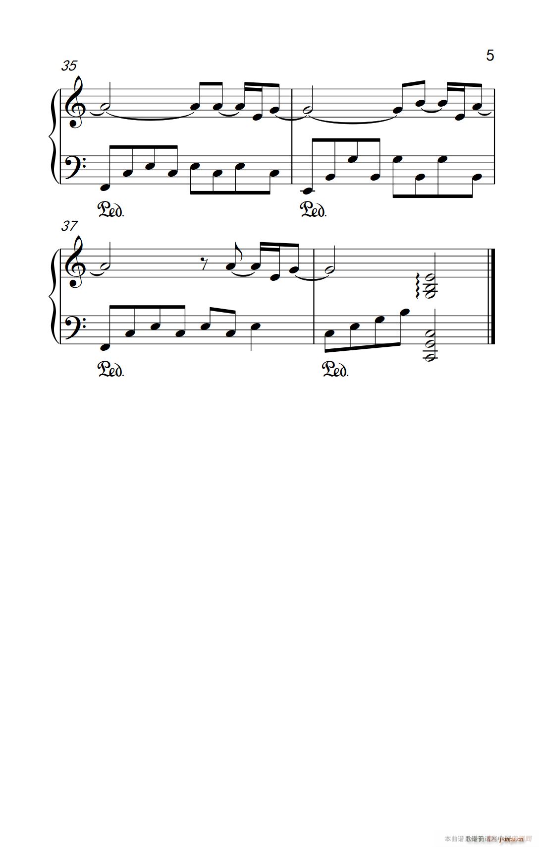 一半 弹吧音教 制谱版(钢琴谱)5