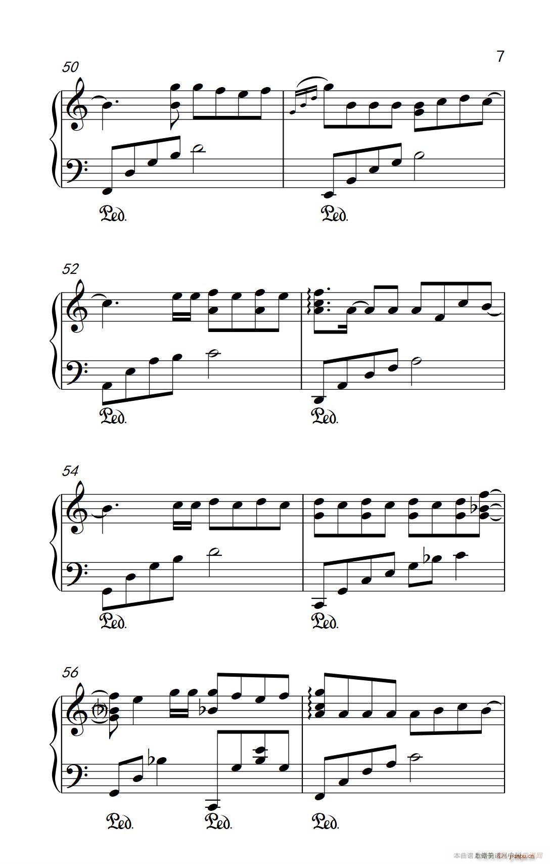 演员 弹吧音教 制谱版(钢琴谱)7