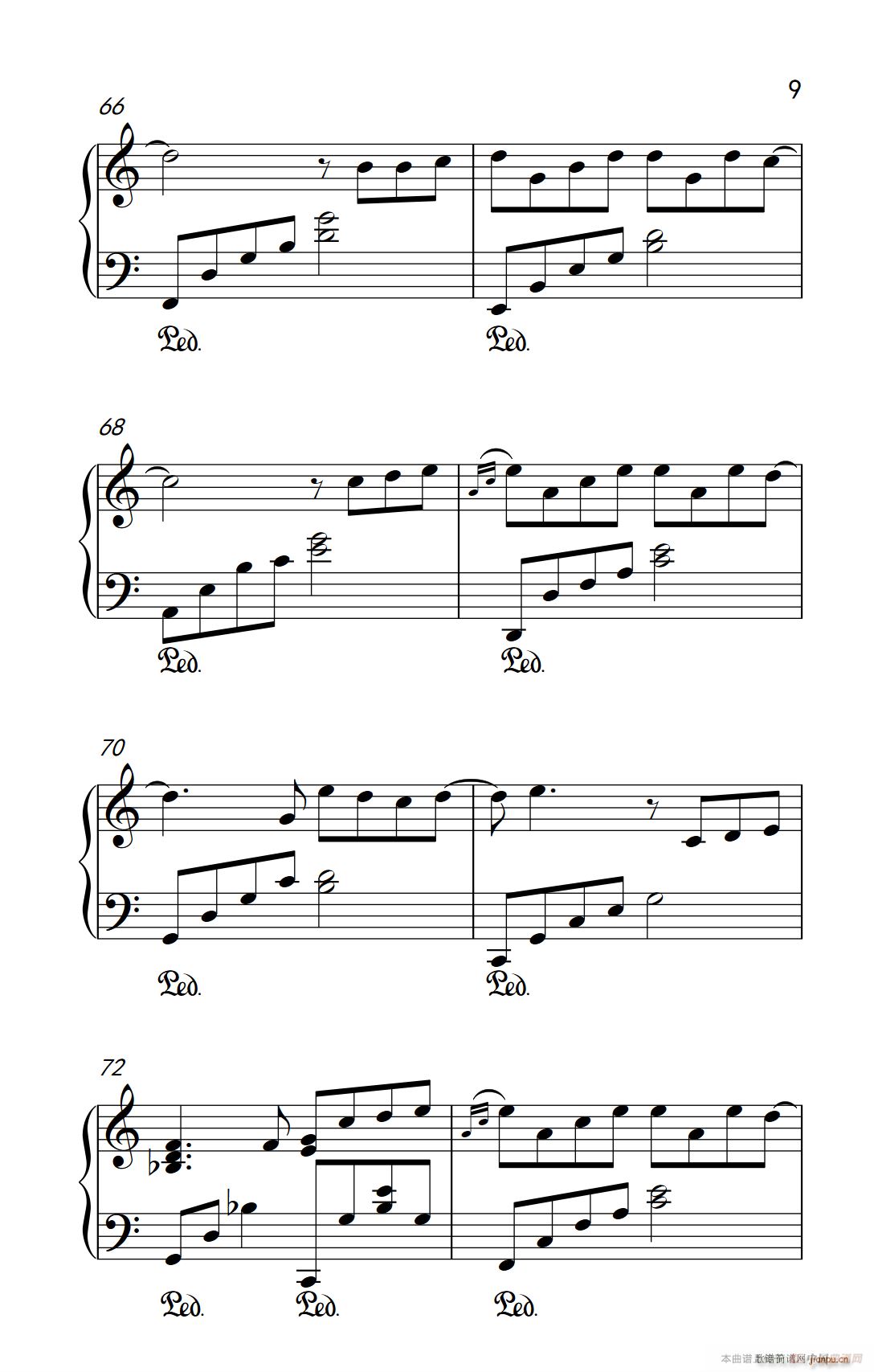演员 弹吧音教 制谱版(钢琴谱)9