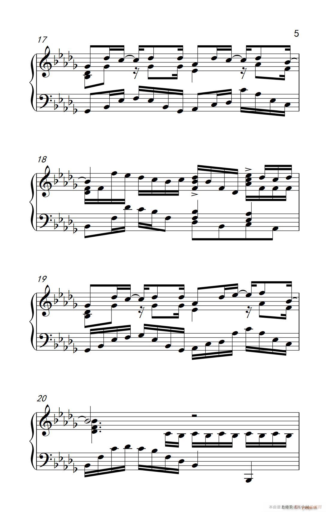 我好像在哪见过你(钢琴谱)5