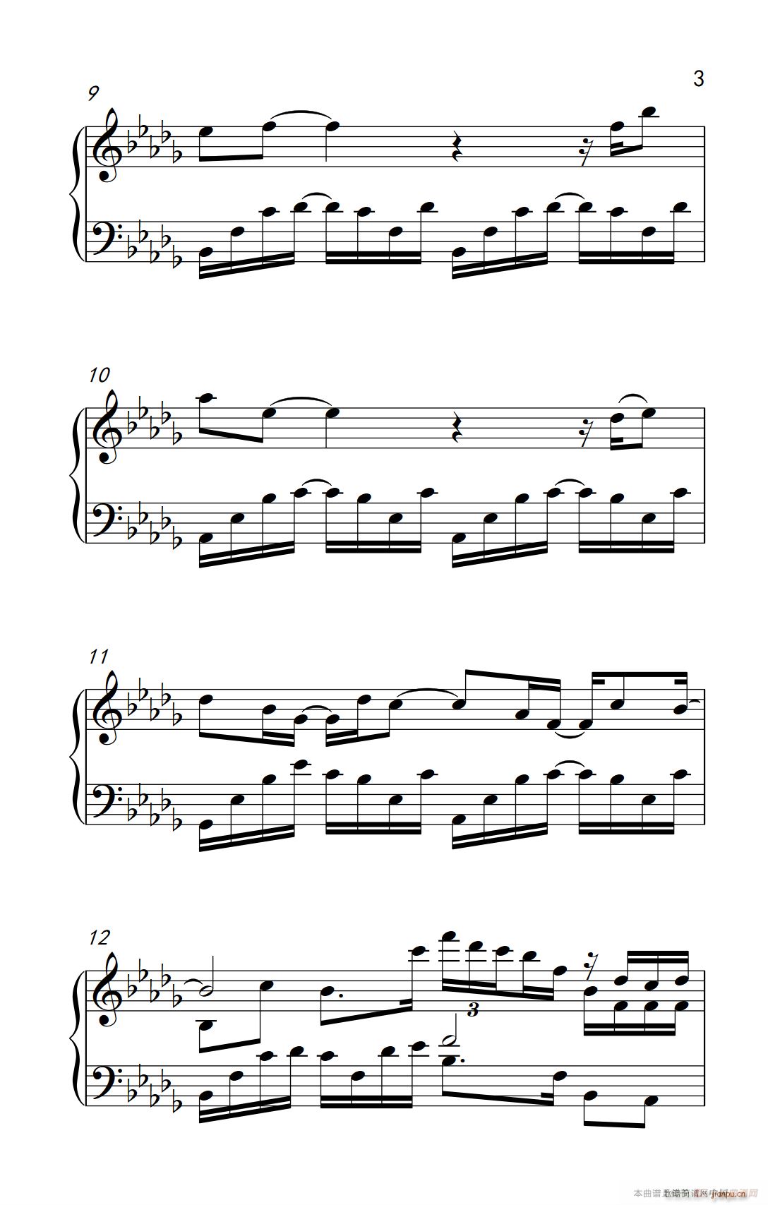 我好像在哪见过你(钢琴谱)3