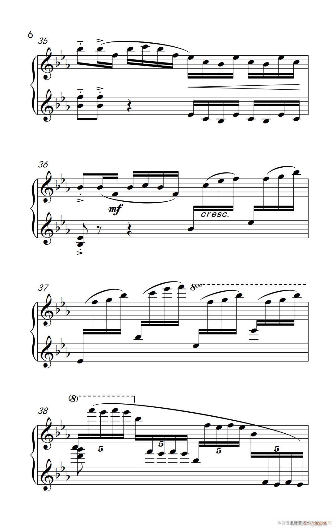 第九级3 旱天雷 中央音乐学院 钢琴 业余 考级教程 7 9级(钢琴谱)6