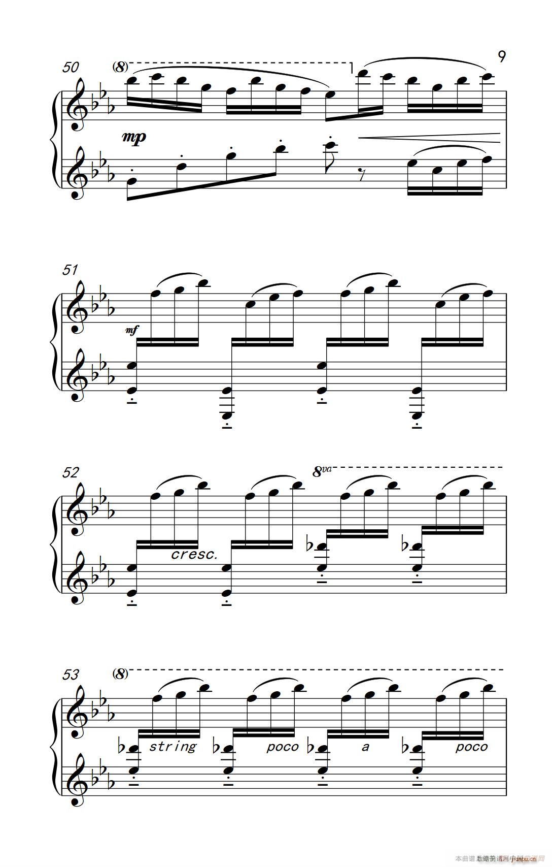 第九级3 旱天雷 中央音乐学院 钢琴 业余 考级教程 7 9级(钢琴谱)9