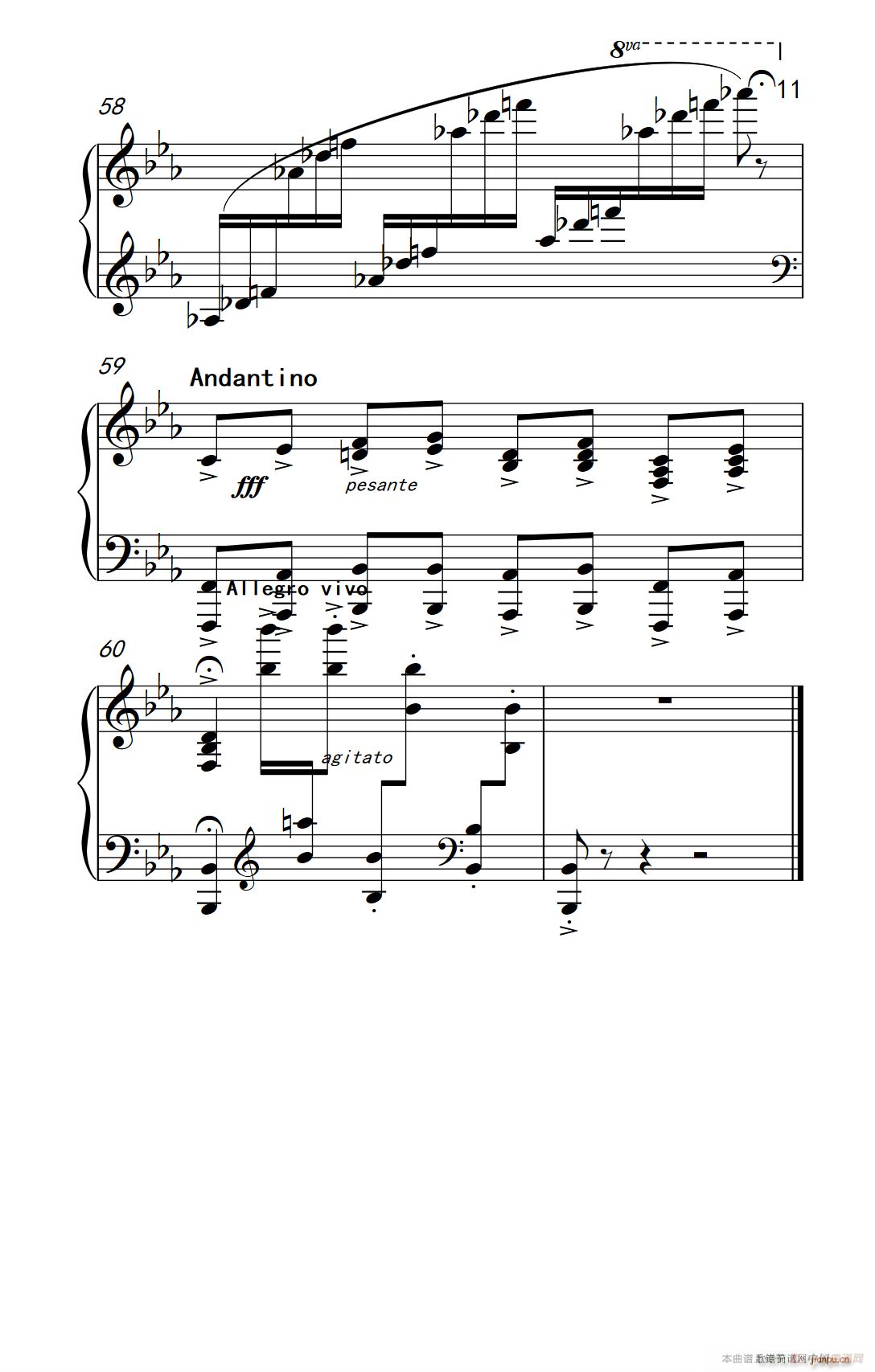 第九级3 旱天雷 中央音乐学院 钢琴 业余 考级教程 7 9级(钢琴谱)11