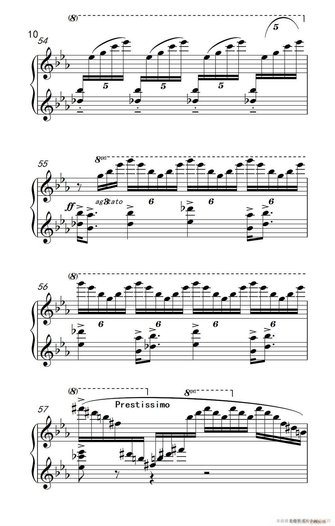 第九级3 旱天雷 中央音乐学院 钢琴 业余 考级教程 7 9级(钢琴谱)10