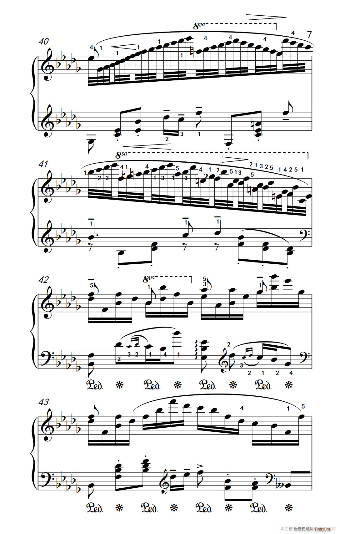 第九级2 云雀 中央音乐学院 钢琴 业余 考级教程 7 9级(钢琴谱)7