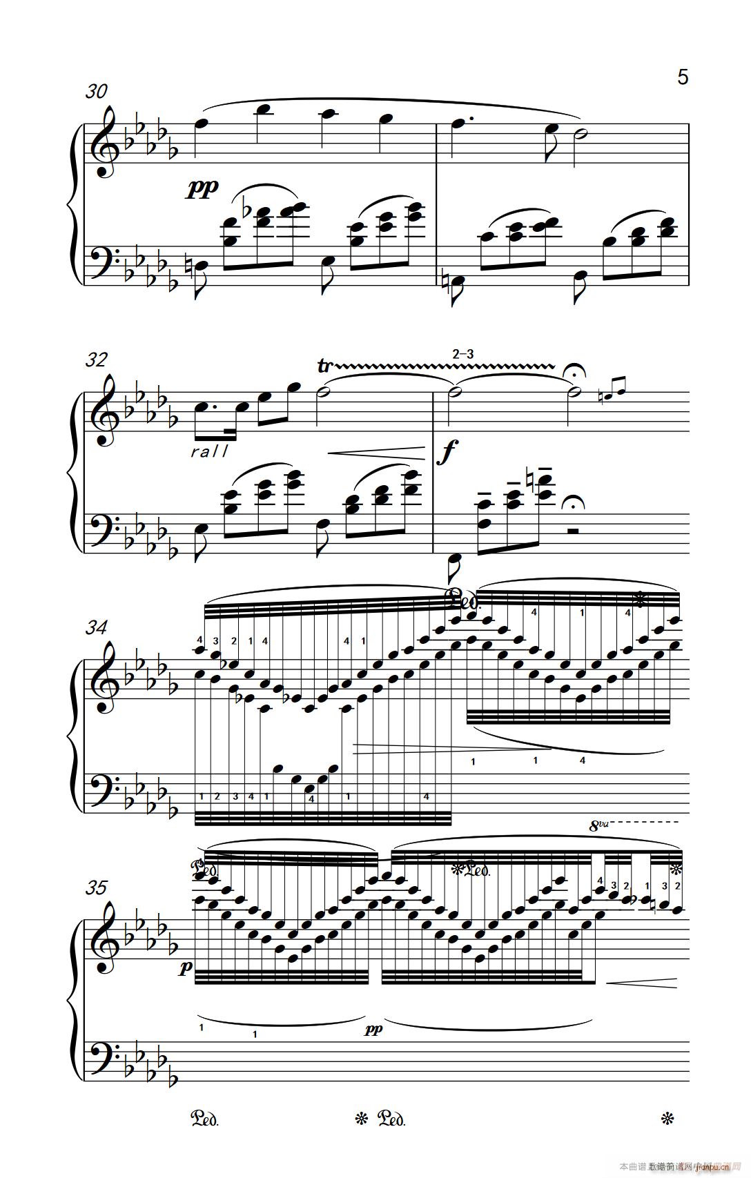 第九级2 云雀 中央音乐学院 钢琴 业余 考级教程 7 9级(钢琴谱)5