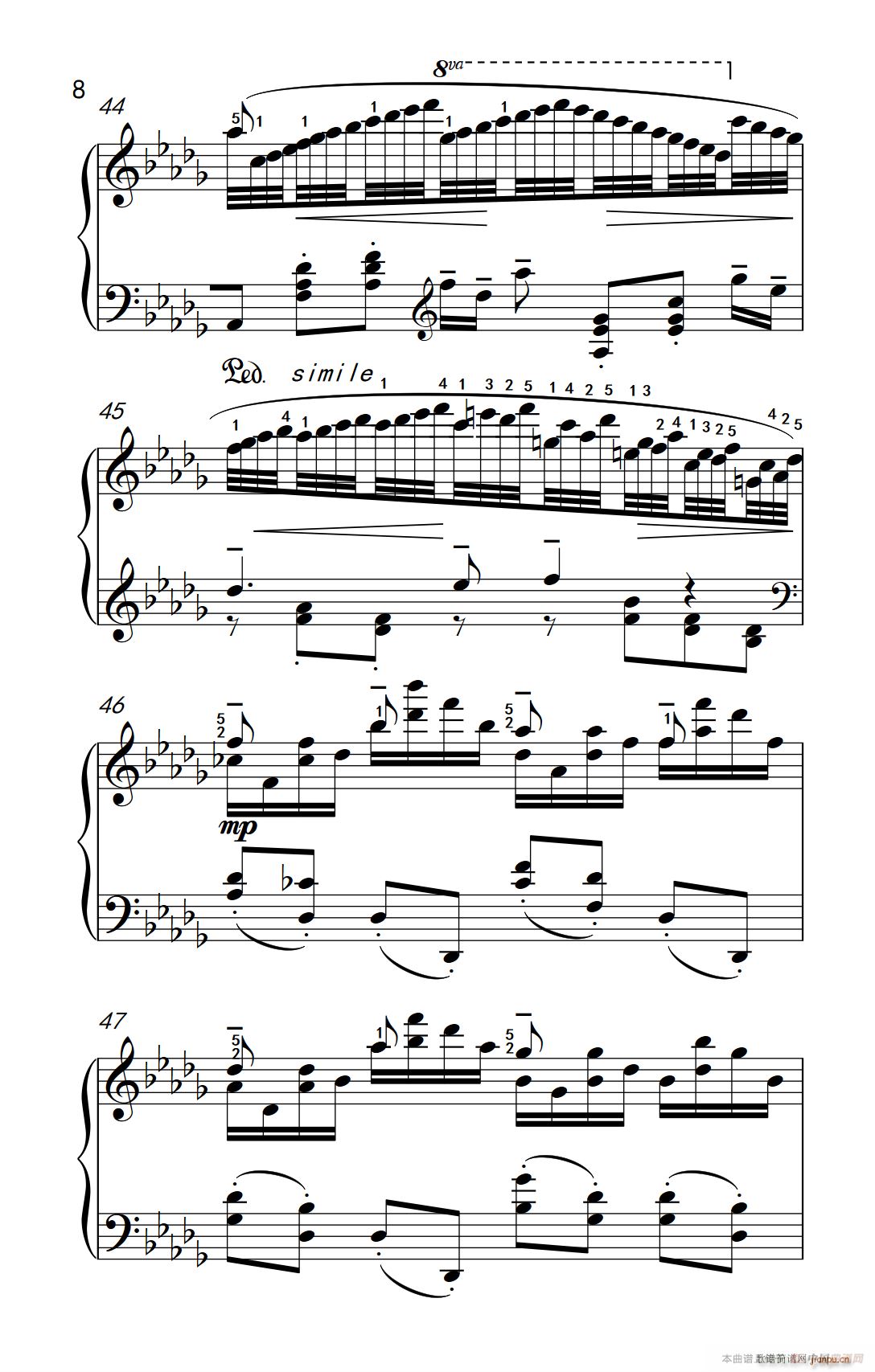 第九级2 云雀 中央音乐学院 钢琴 业余 考级教程 7 9级(钢琴谱)8