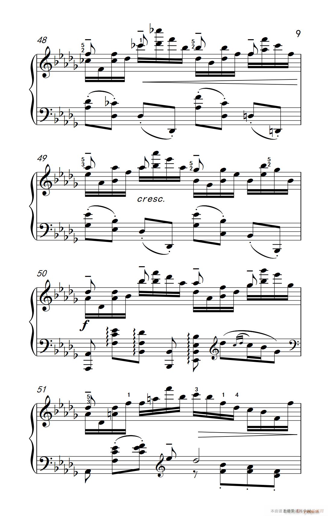 第九级2 云雀 中央音乐学院 钢琴 业余 考级教程 7 9级(钢琴谱)9