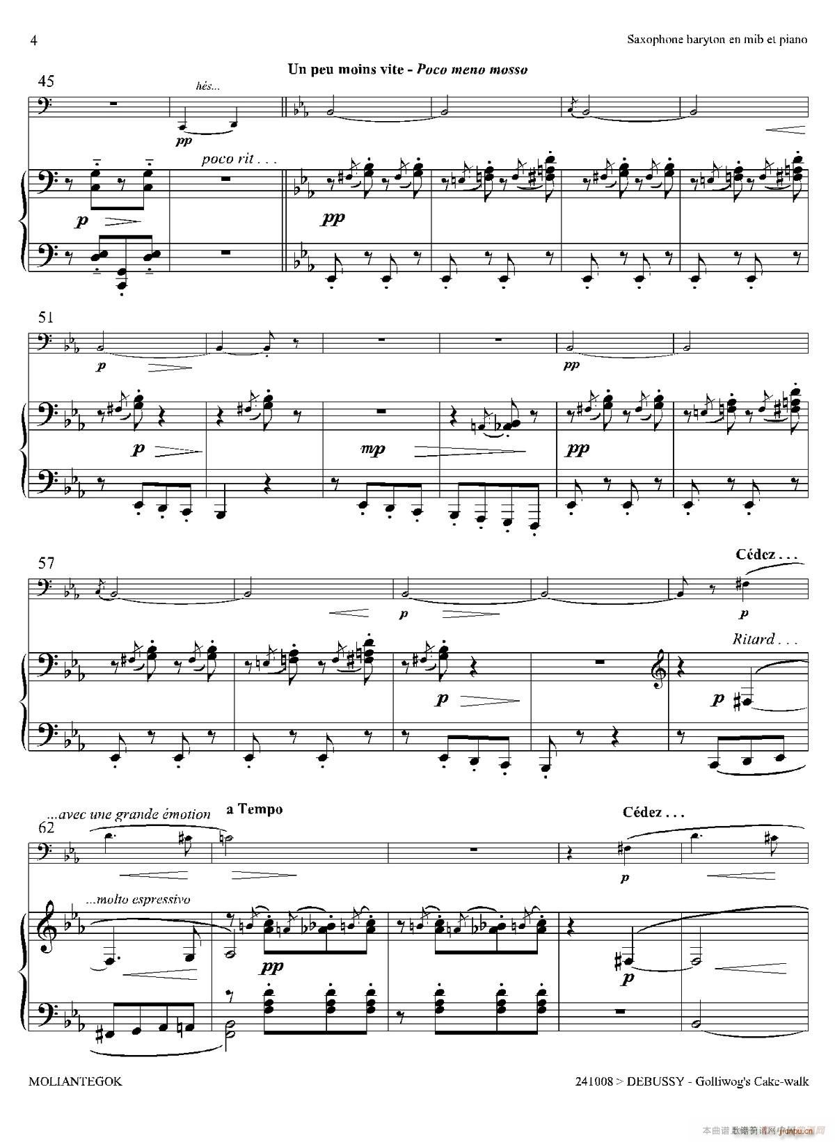 木偶步态舞 上低音萨克斯 钢琴伴奏(钢琴谱)3