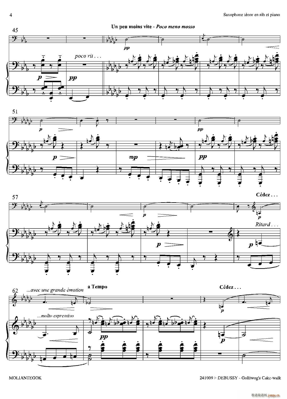 木偶步态舞 次中音萨克斯 钢琴伴奏(钢琴谱)3