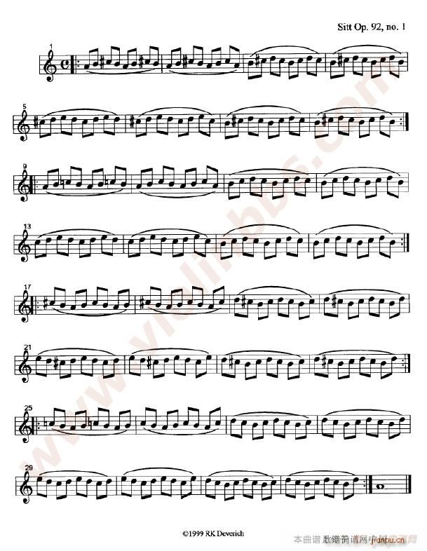 训练左手手指的颗粒性练习曲(钢琴谱)5