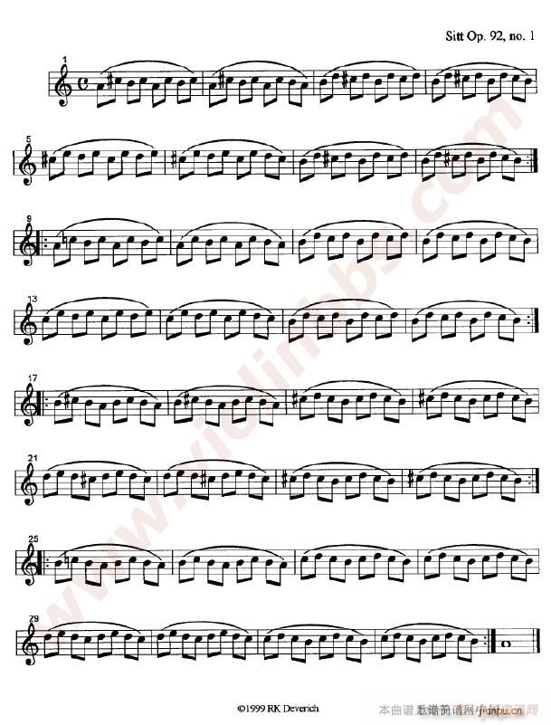 训练左手手指的颗粒性练习曲(钢琴谱)12