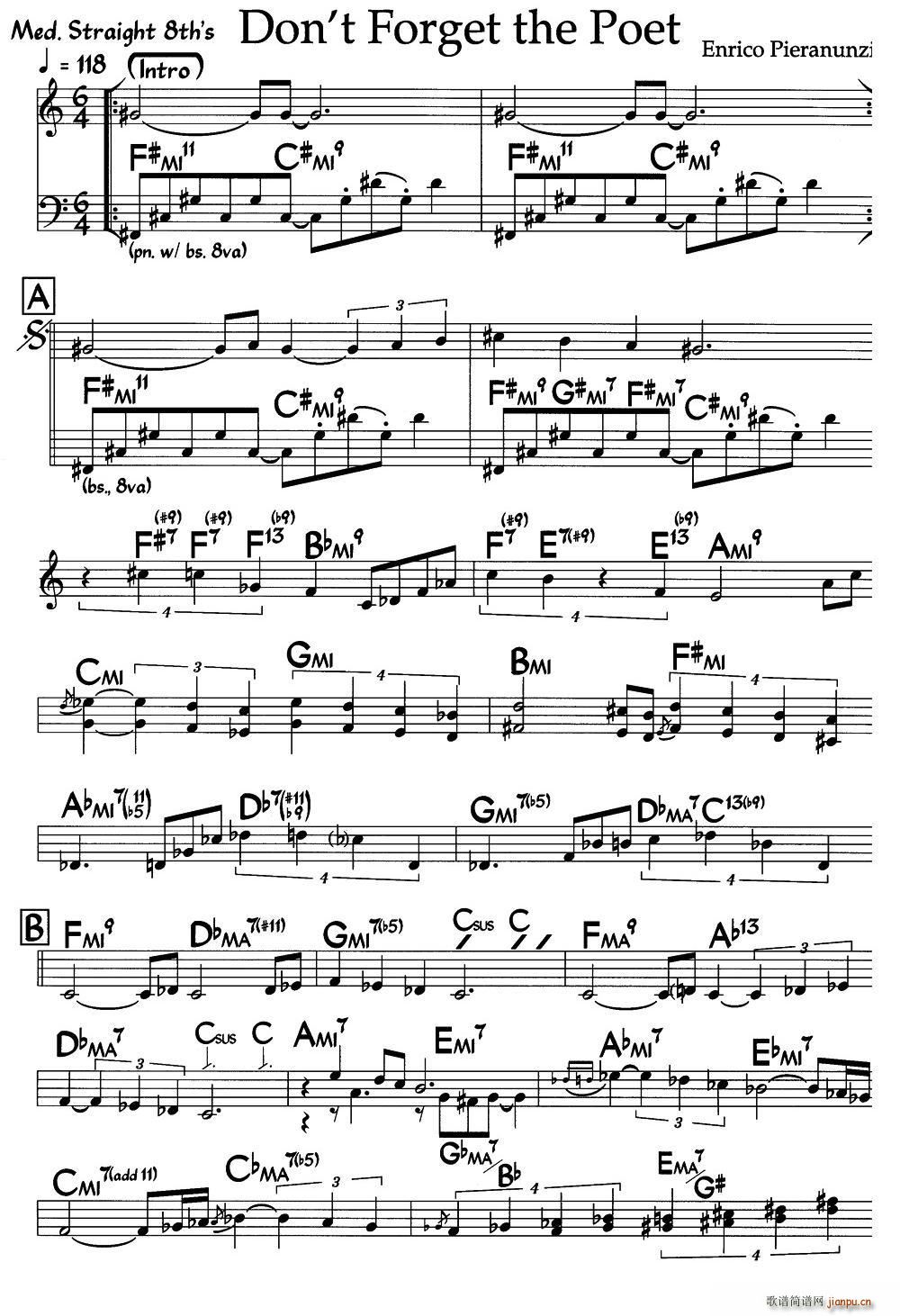 Don t Forget the Poet 爵士钢琴曲(钢琴谱)1