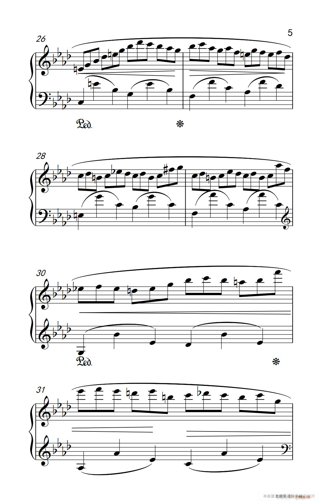 第九级1 练习曲 Op 25 No 2 中央音乐学院 钢琴 业余 考级教程 7 9级(钢琴谱)5