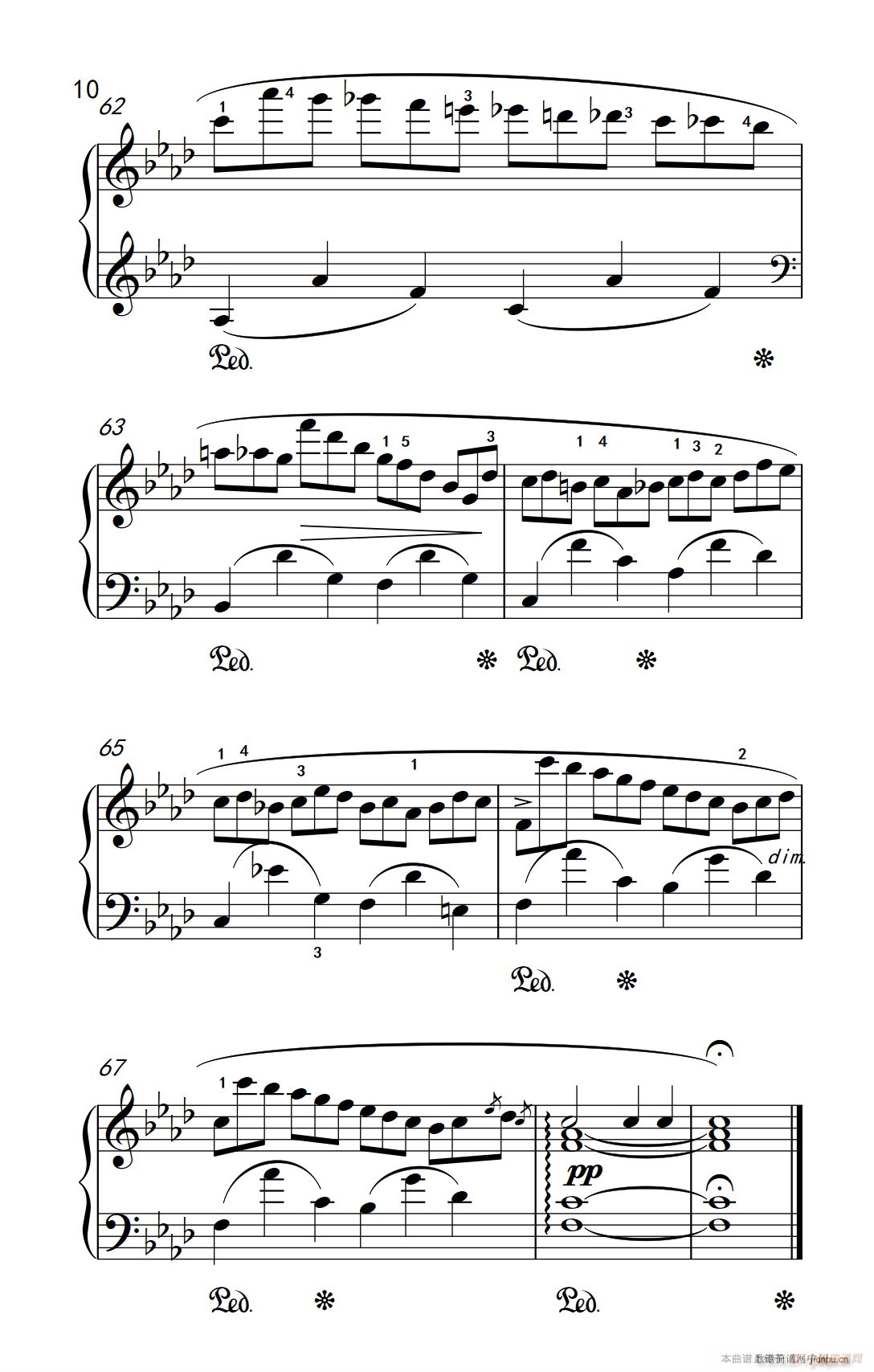 第九级1 练习曲 Op 25 No 2 中央音乐学院 钢琴 业余 考级教程 7 9级(钢琴谱)10