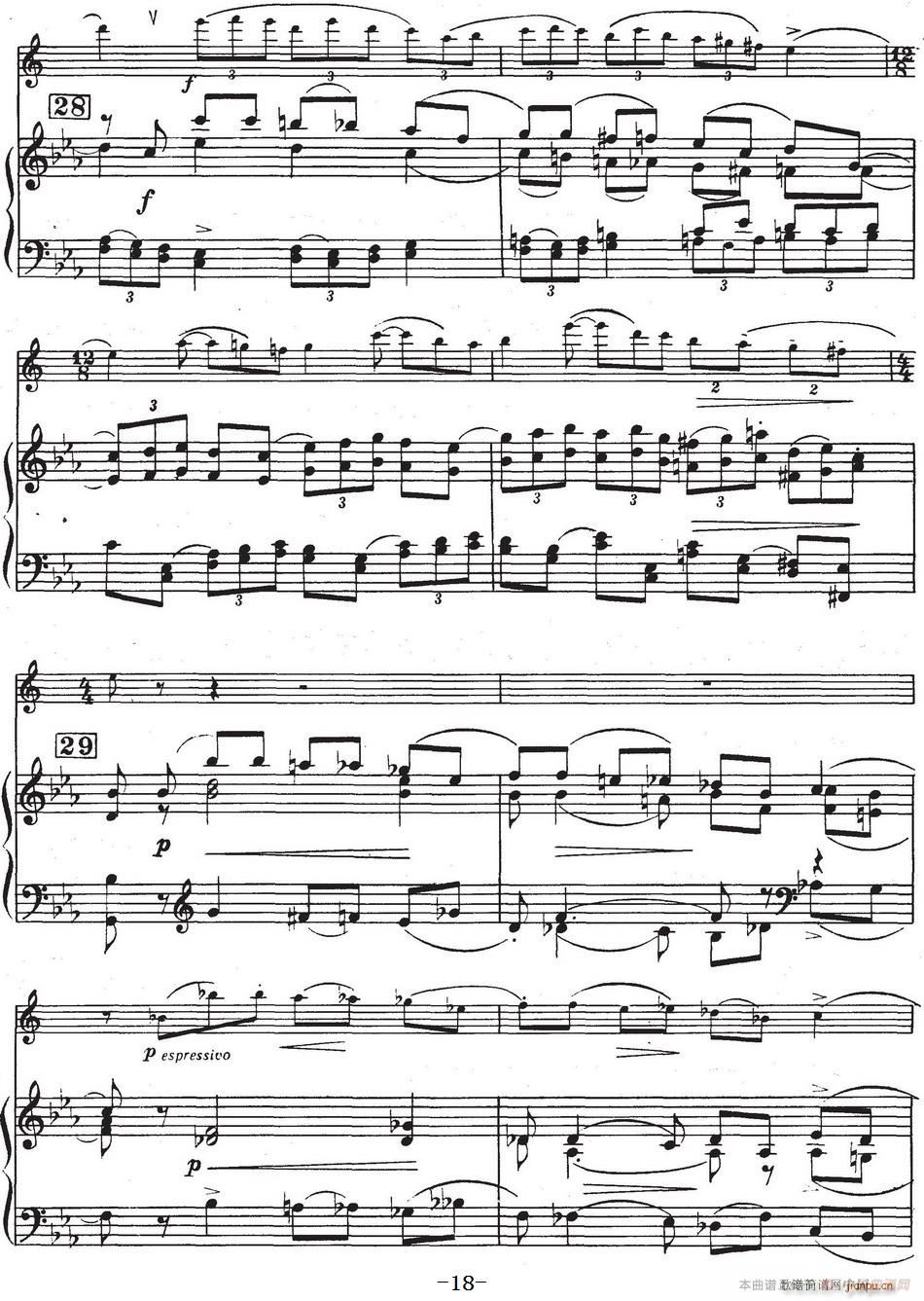 Glazunov Op 109 格拉组诺夫协奏曲Op 109 萨克斯 钢琴伴奏(钢琴谱)18