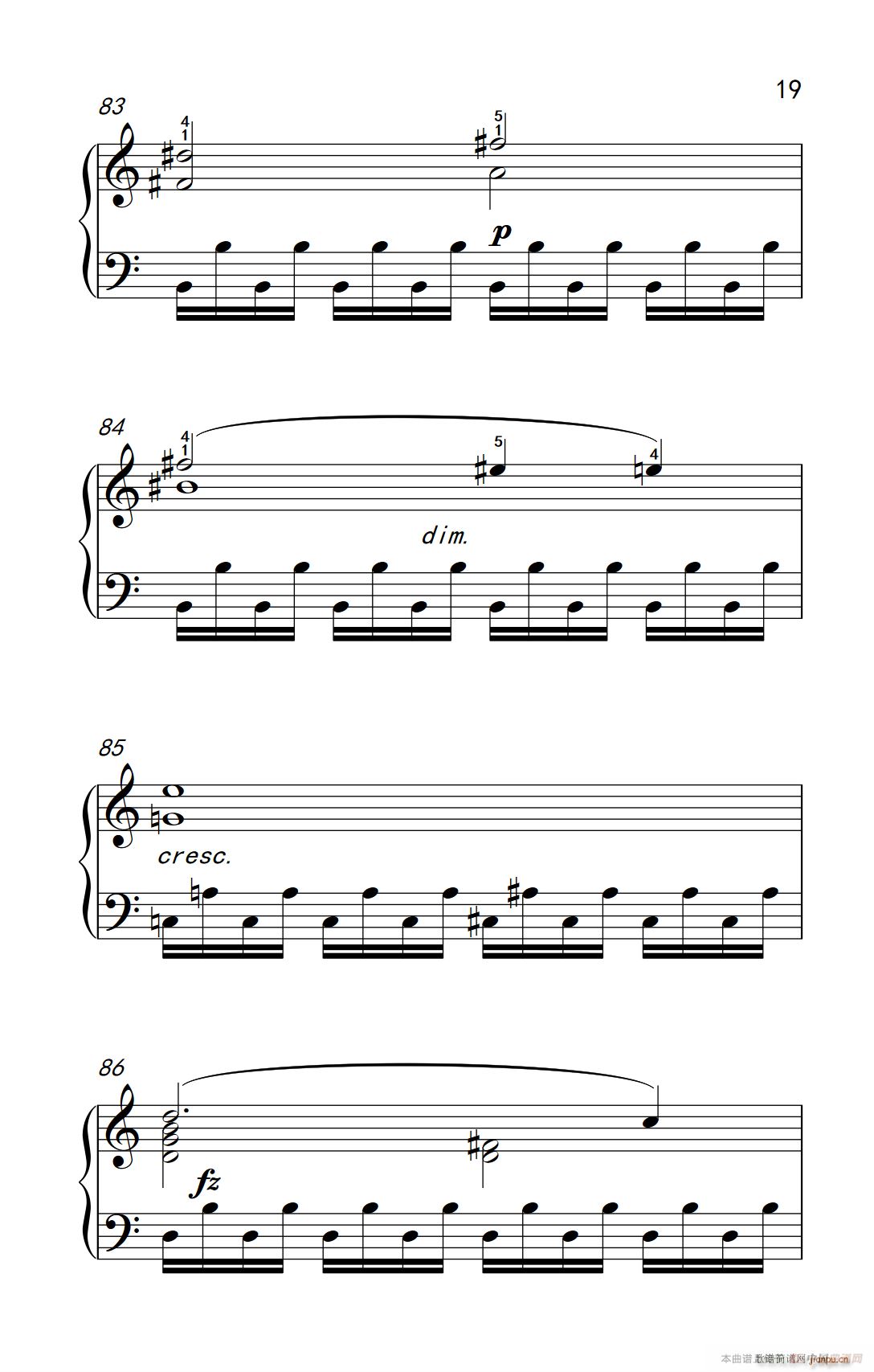 第九级1 C大调奏鸣曲 第一乐章 Hob XVI 50 中央音乐学院 钢琴 业余 考级教程 7 9级(钢琴谱)19