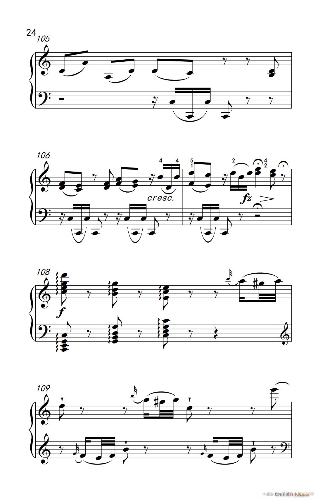 第九级1 C大调奏鸣曲 第一乐章 Hob XVI 50 中央音乐学院 钢琴 业余 考级教程 7 9级(钢琴谱)24